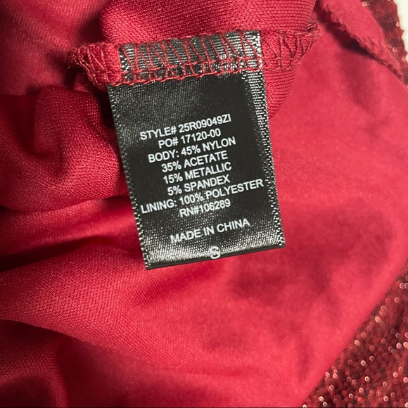 Trixxi Cocktail Dress Maroon Red Cocktail Dress Size S - Picture 9 of 9